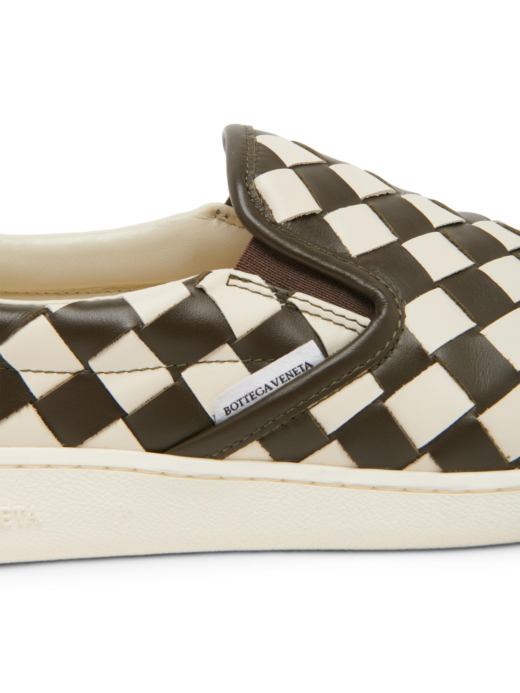 ★BOTTEGA VENETA★SAWYER イントレチャート スニーカー Bottega Veneta Men's Sawyer Intrecciato Check Calfskin Slip