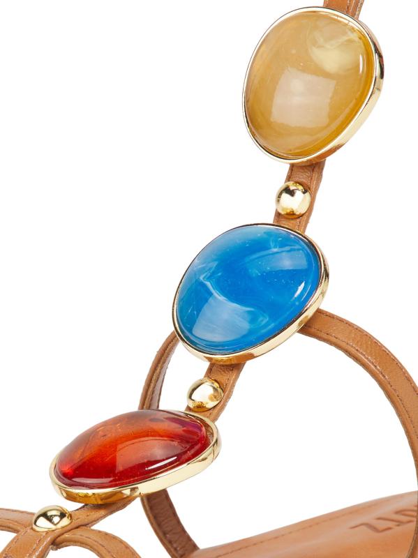 #6: صندل ميلوس 25 ملم من الجلد المزيّن بالكريستال - ميلي