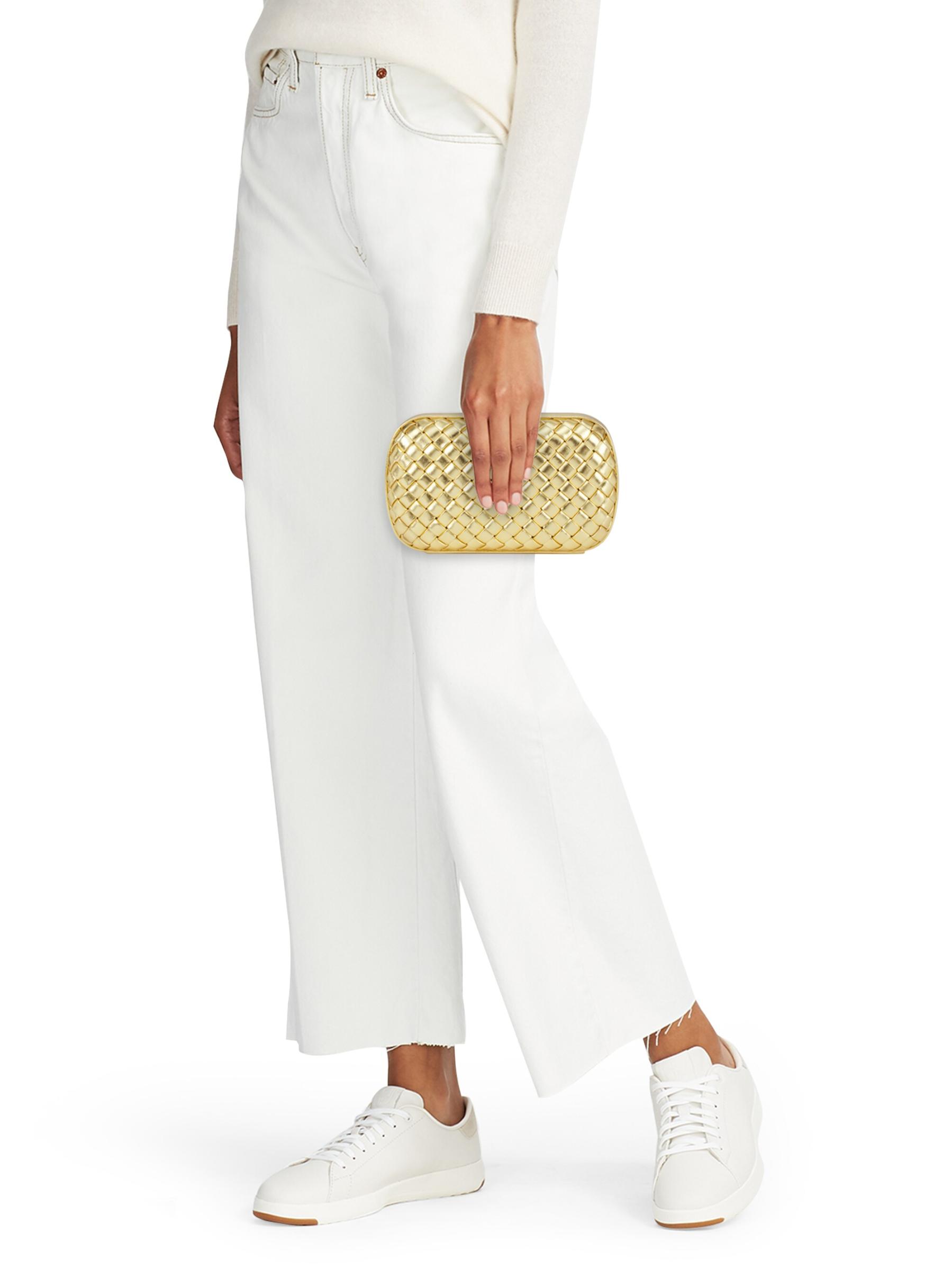 ボッテガヴェネタ ノット　クラッチ BOTTEGA VENETA Knot パデッド イントレチャートメタリック