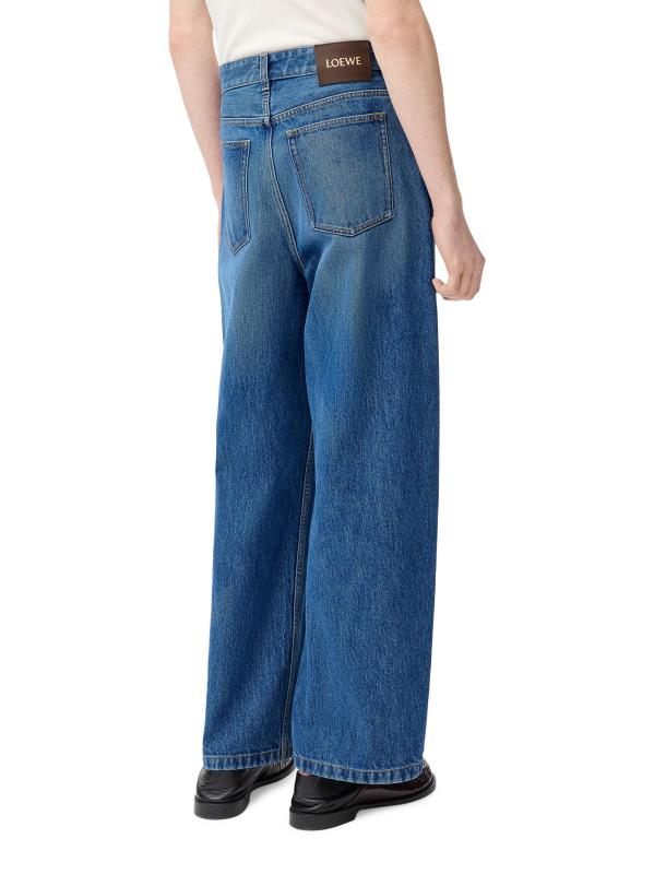 #3: بنطال جينز بتصميم أسطواني داكن - أزرق عتيق