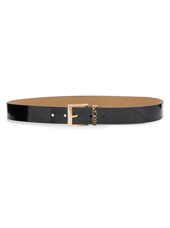 حزام جلدي بإبزيم مزين بشعار KORS