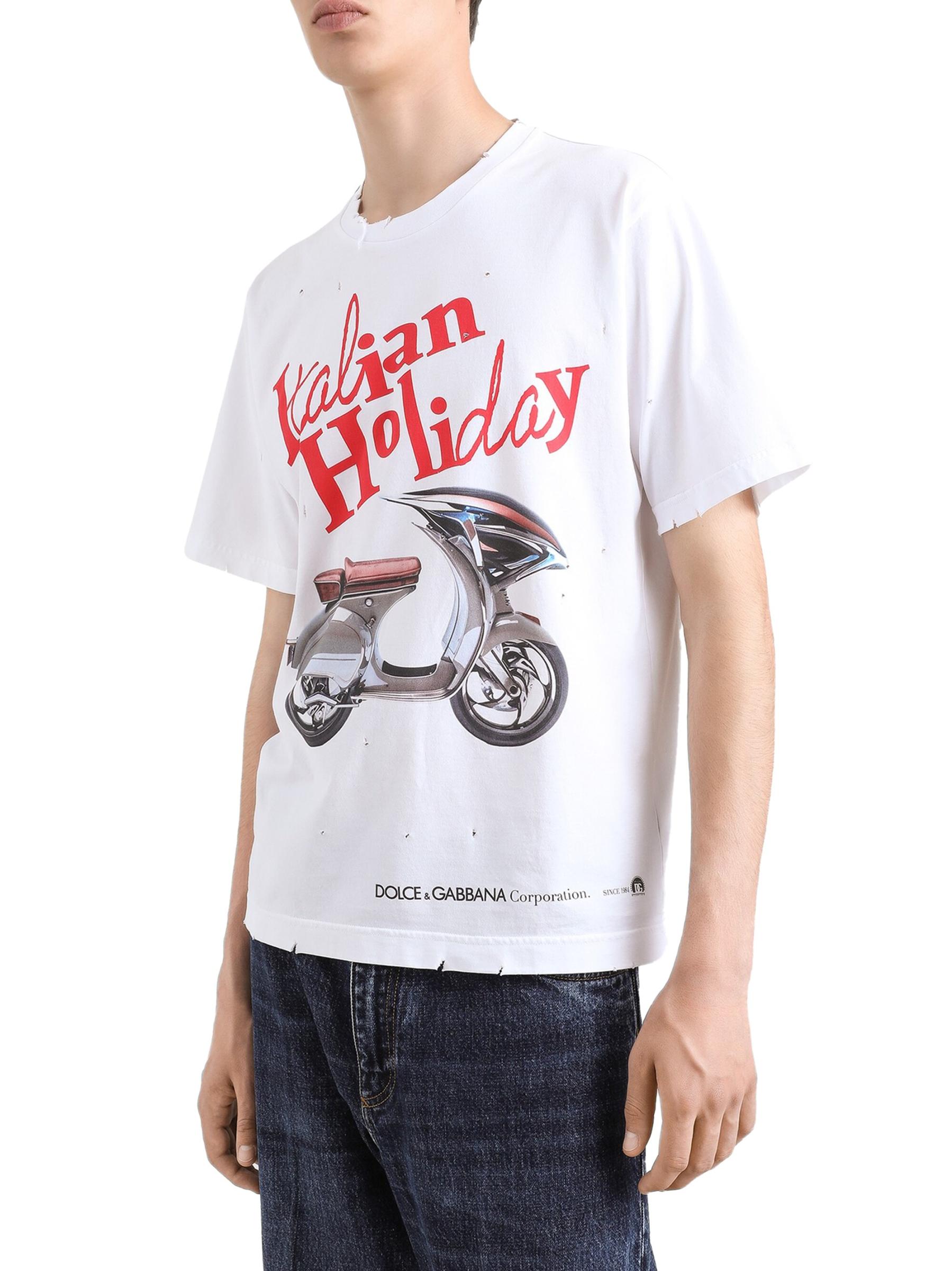 【Dolce & Gabbana】Italian holiday T-shirt 関税送料込 Shop DOLCE&GABBANA - Italian Holiday Vespa T-Shirt | Saks