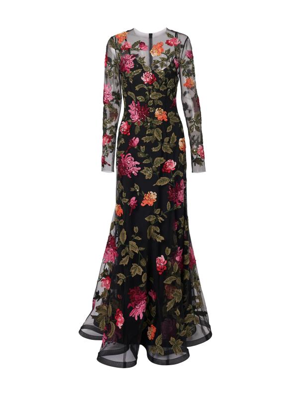 فستان مطرز بالترتر