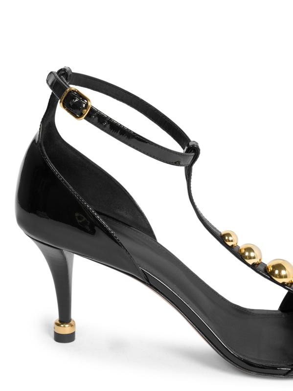 #6: مضخات Cleia من الجلد اللامع مرصعة بمقاس 70 مم - أسود