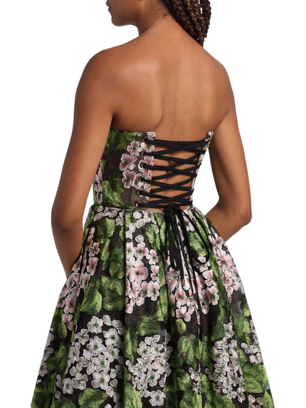 #5: فستان متوسط الطول بمشد مطرز بالزهور من كيت - متعدد