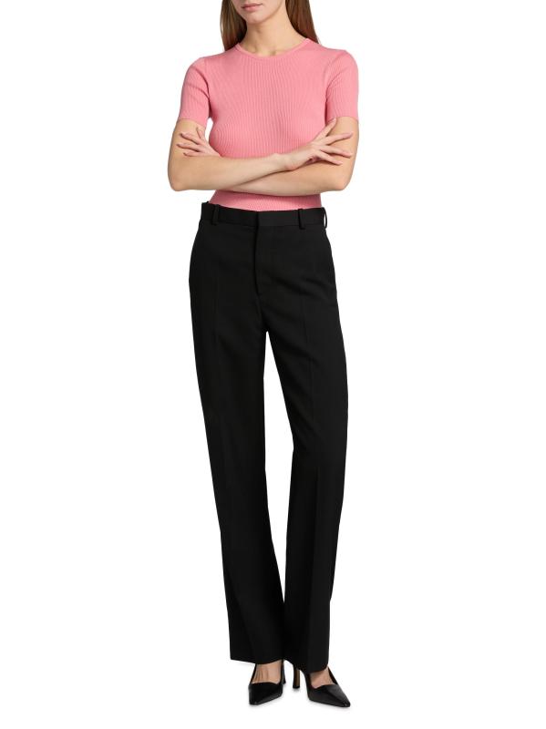 #7: سترة من الصوف البكر بأكمام قصيرة - أحمر الخدود