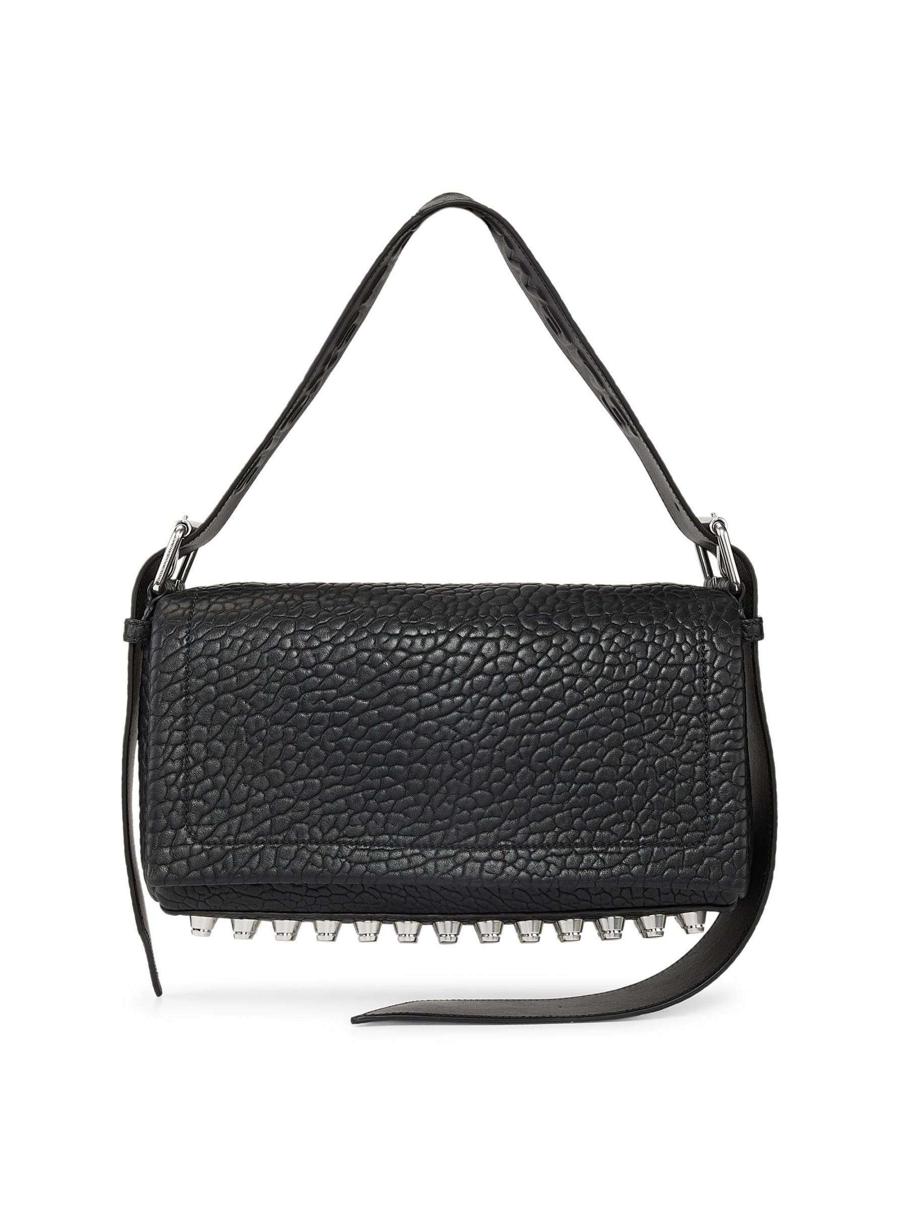 Shop Alexander Wang - Medium Ricco Pebbled Leather Shoulder