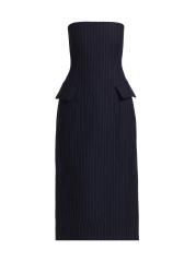 Shop Co - Pinstriped Tailored Bustier Dress | Saks Fifth