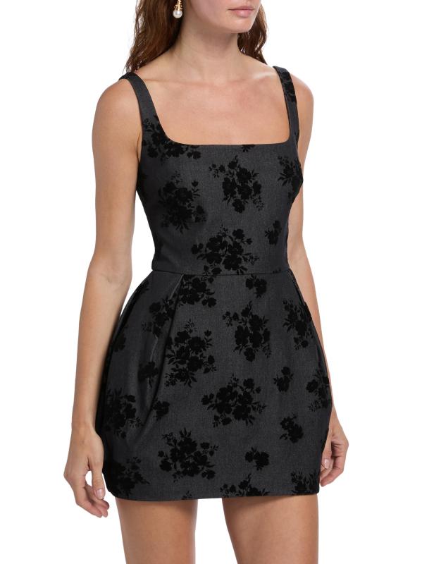 #3: فستان قصير بنقشة ريجنسي بيل - اللون النيلي