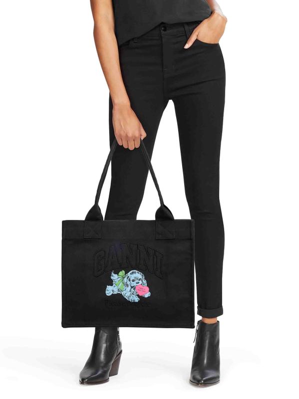 #2: حقيبة تسوق كبيرة بطبعة كلب - شبح