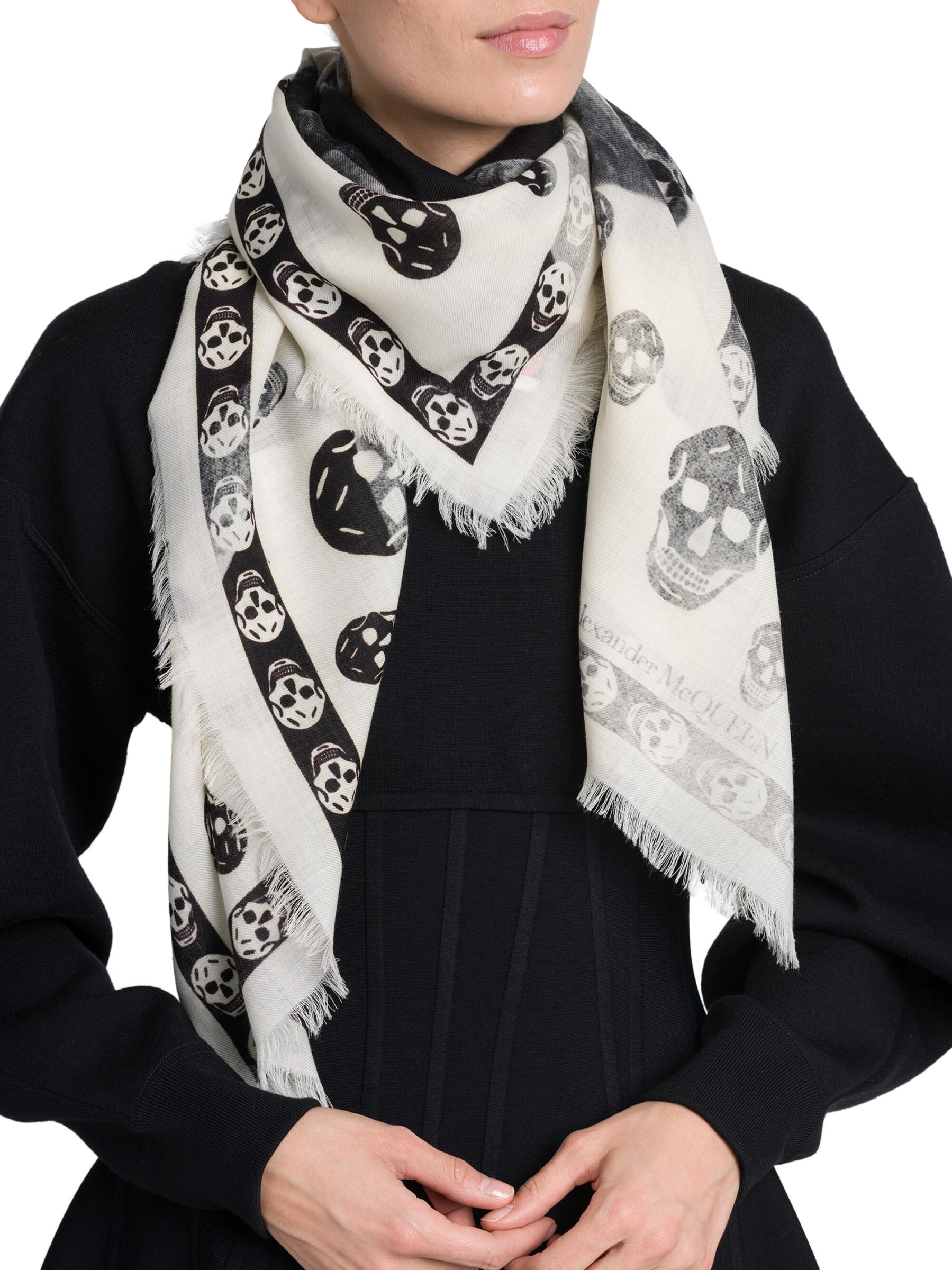 Shop Alexander McQueen - Skull Orchid Silk Scarf | Saks