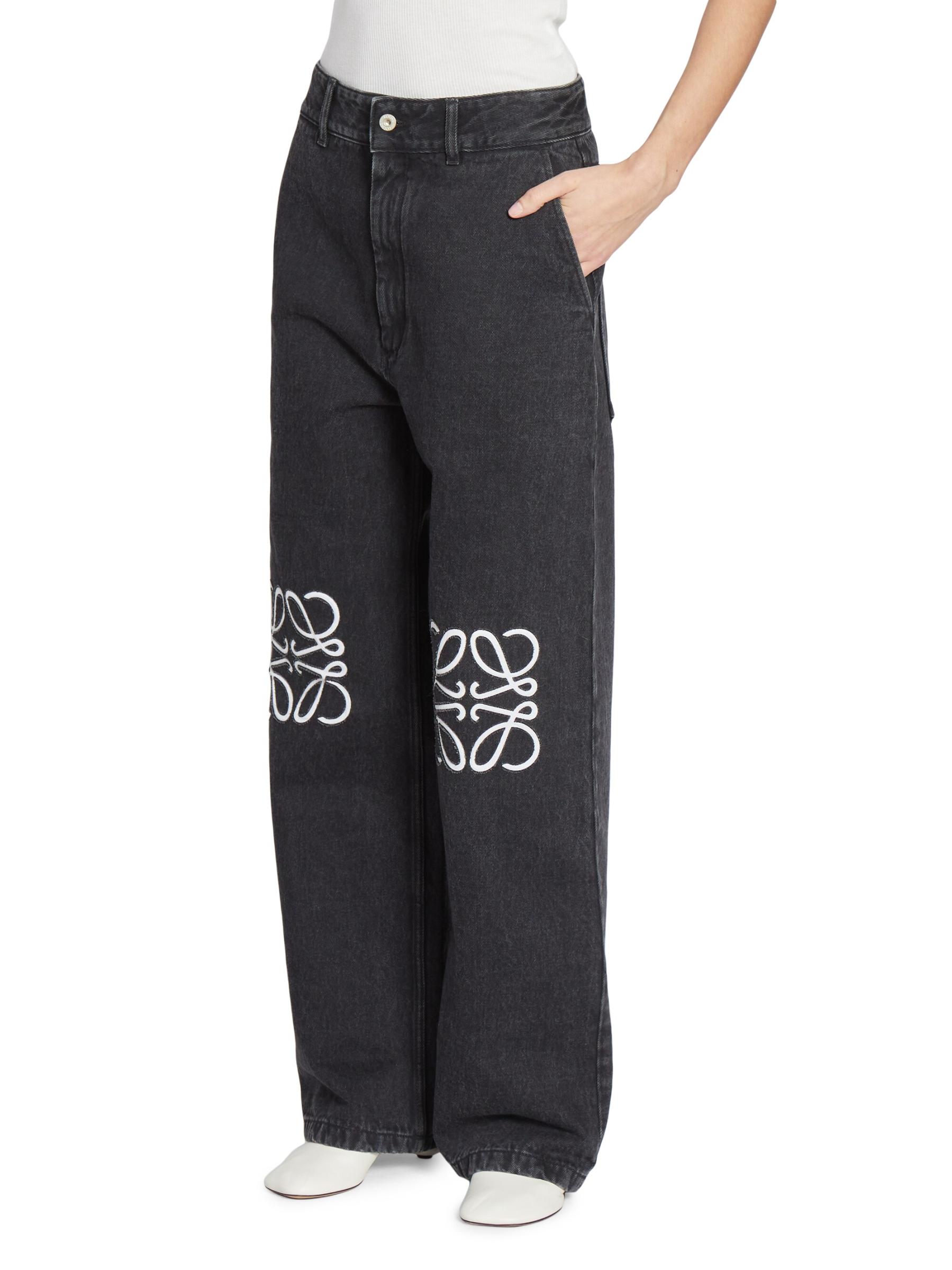 LOEWE｜JEANS (Anagram baggy jeans in denim (H526Y11W79 Anagram baggy jeans in denim Grey - LOEWE