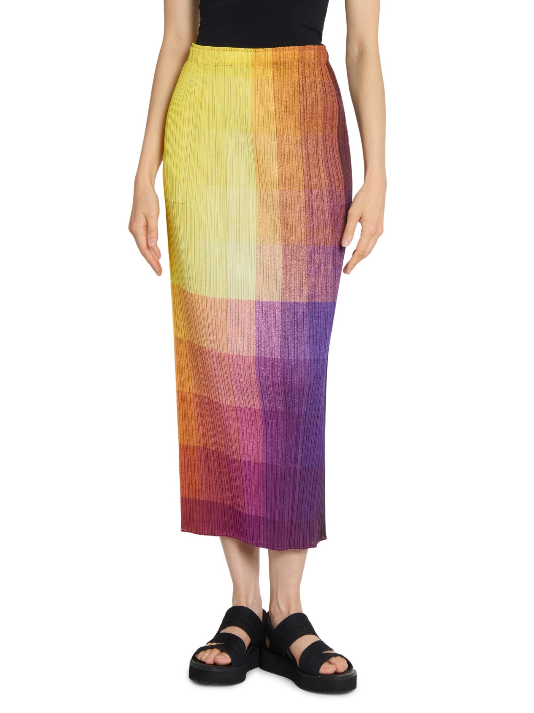 Shop Pleats Please Issey Miyake - Photon Midi-Skirt | Saks Fifth