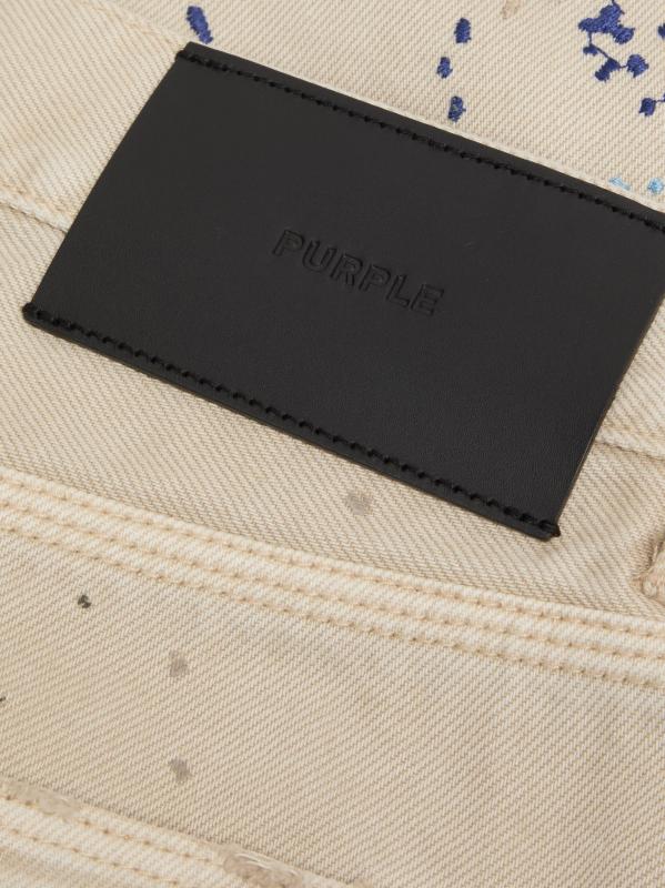 #5: بنطال جينز مطرز بطلاء مزدوج - كاكي