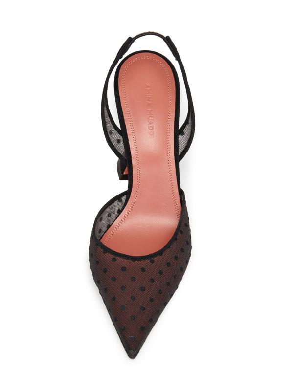 #4: حذاء سلينج باك من الدانتيل من هولي - دانتيل أسود منقط