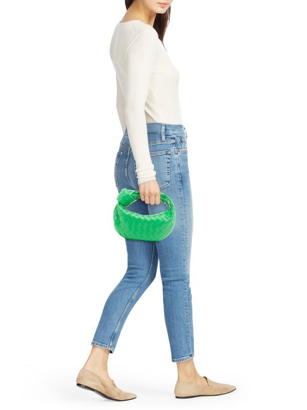 Shop Bottega Veneta - Mini Jodie Intrecciato Leather Bag