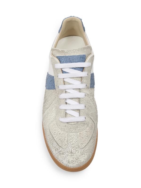 Maison Margiela レプリカ ロートップ レザー スニーカー MAISON MARGIELA Replica スエード＆レザー スニーカー | NET-A