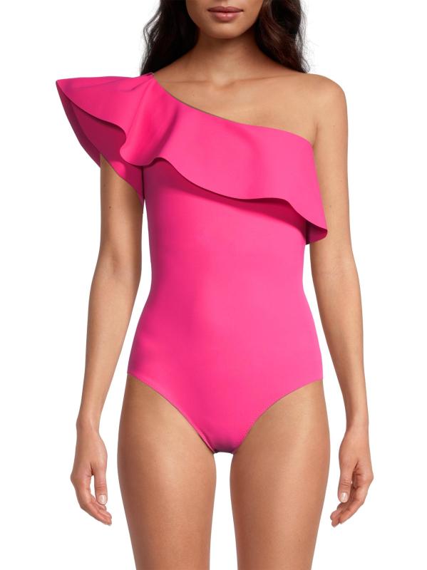 #2: بدلة سباحة إيلي روفل من قطعة واحدة - وردي حار
