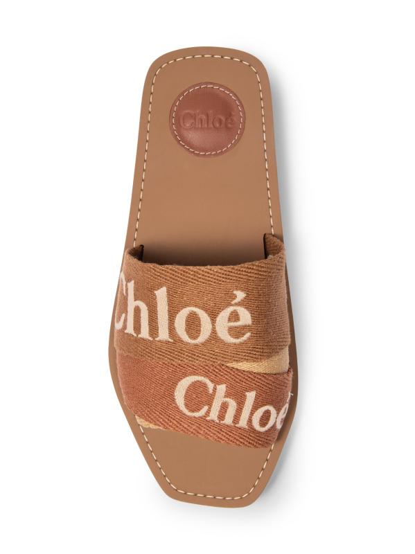 #4: صندل سلايد بشعار خشبي - كراميل