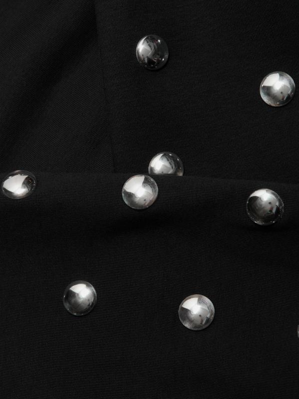 #6: سويت شيرت براندي مرصع - أسود