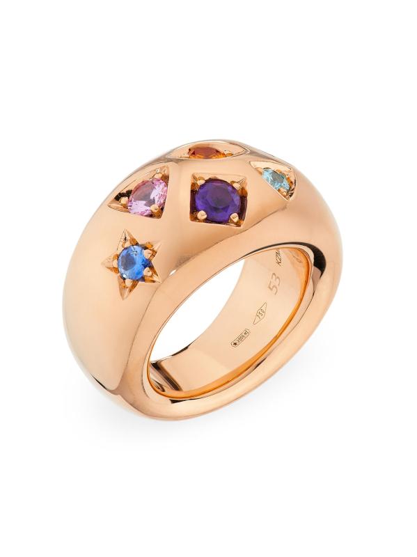 Iconica 18K Rose Gold 
Multi-Gemstone Ring