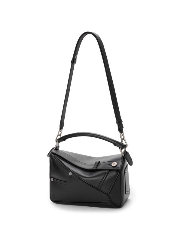 #5: حقيبة بانتا بازل صغيرة بمقبض علوي من الجلد - أسود