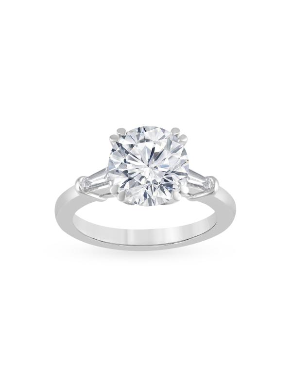 خاتم سوليتير من الذهب الأبيض عيار 14 قيراط والألماس المزروع في المختبر 1.75 TCW