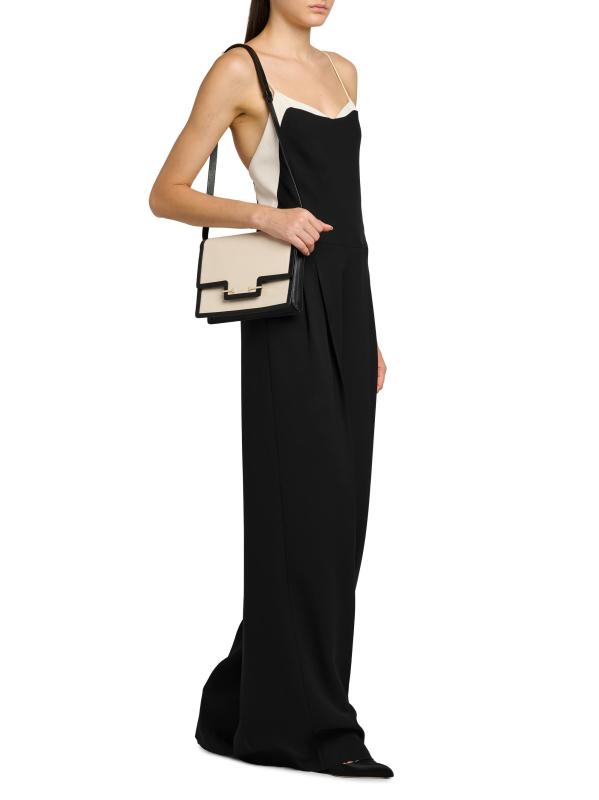 #6: جمبسوت كاميسول من الحرير المرن بلونين - طباشير سوداء