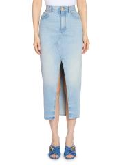 【関税込み】balmain Denim midi skirt Denim midi skirt - Women | BALMAIN