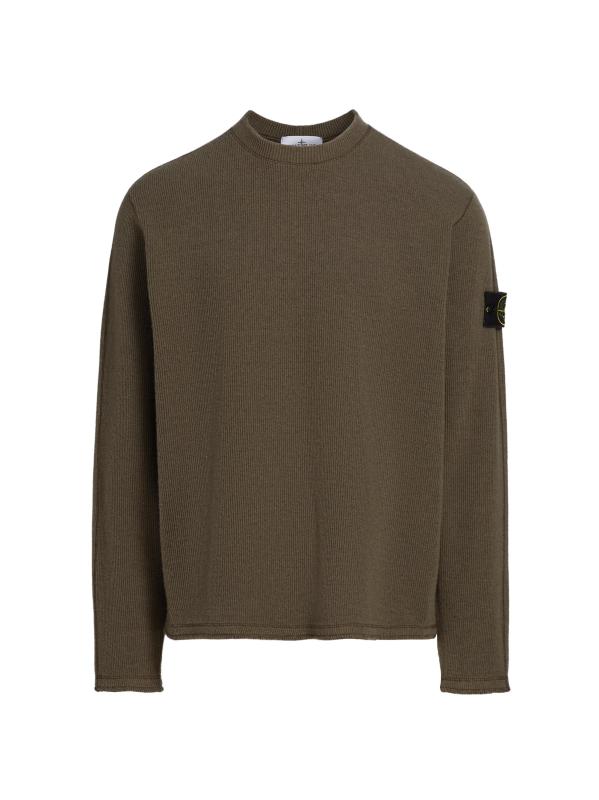 سويت شيرت برقبة مستديرة من الصوف والنايلون