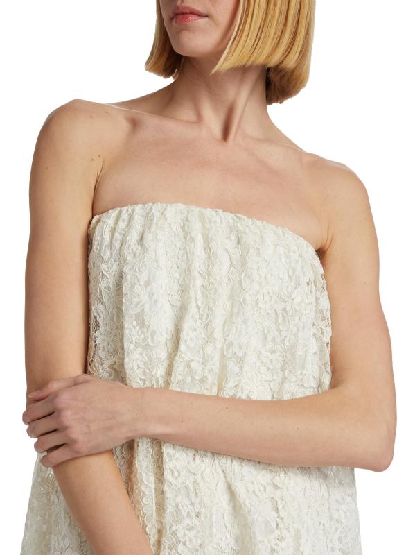 #5: فستان قصير مزين بفقاعات من الدانتيل المزهّر - إكرو