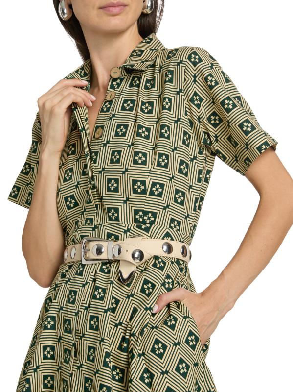 #5: قميص ماكسي من القطن بطبعة Feyi - تان مالتي