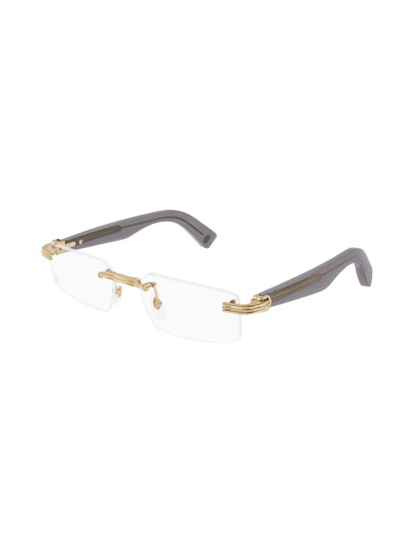 Première de Cartier 55MM 24K-Gold-Plated Rectangular Rimless Eyeglasses