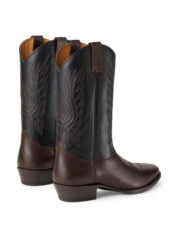 #3: أحذية جلدية غربية - حقيبة سفر باللون البني الأسود