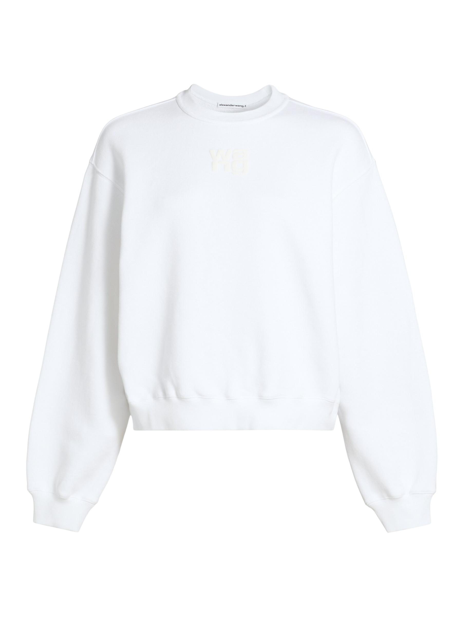 Shop Alexander Wang - Essential Terry Puff Logo Sweatshirt