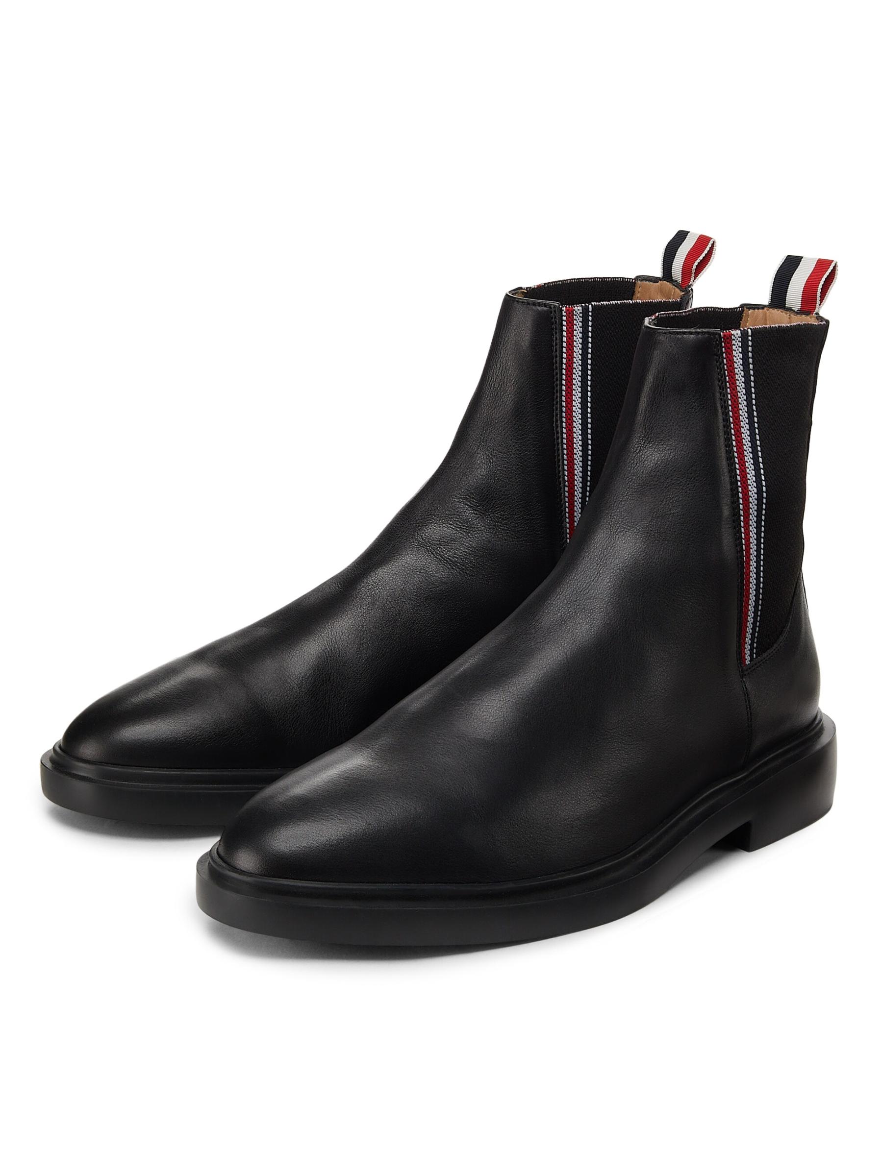 THOM BROWNE 正規品関税込みLeather Chelsea BootsFFB138A 06257 Pebble Grain 4 Bar Knee High Chelsea Boot | Thom Browne