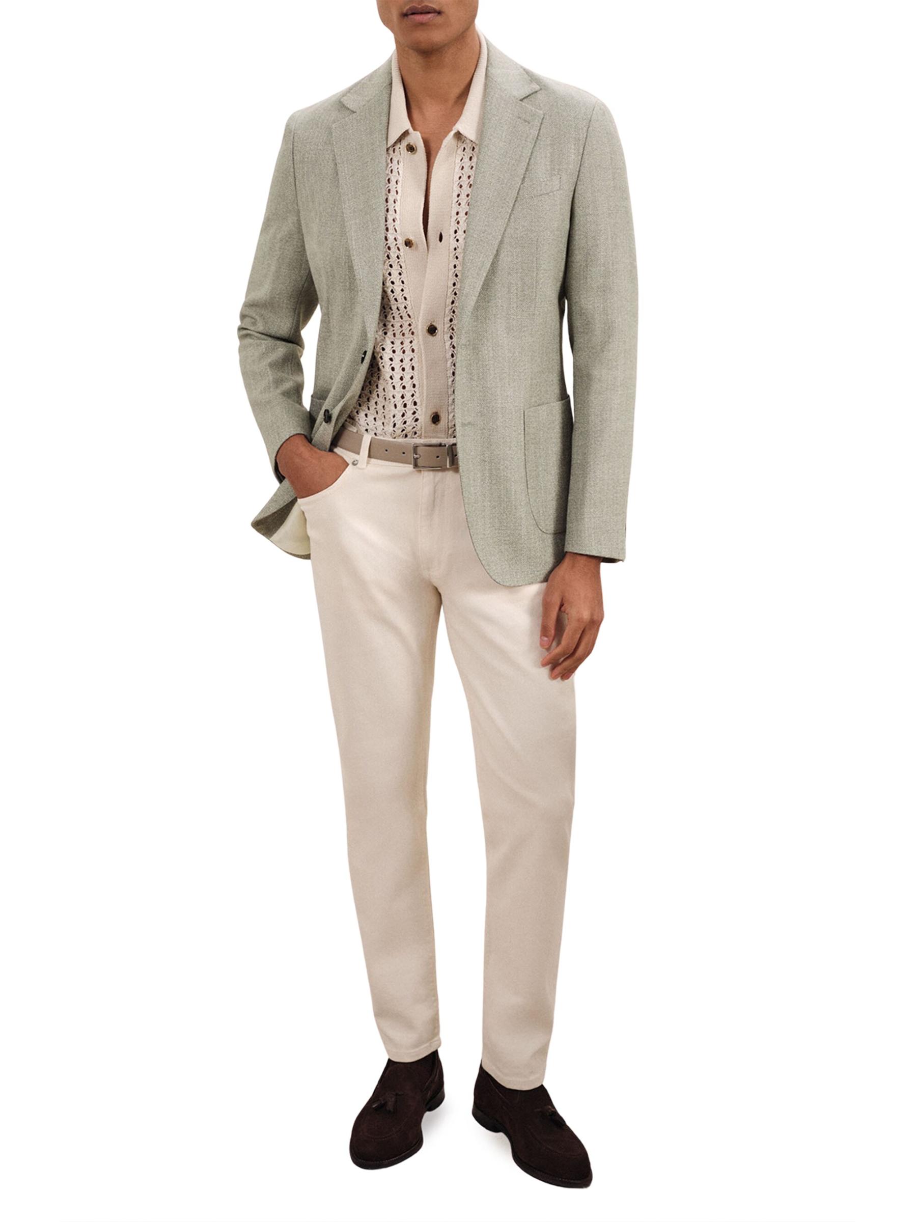 【REISS】ドラ ウール チェック シングルブレスト ブレザー Reiss - テクスチャード・ウール・ブレンド・シングル・ブレスト