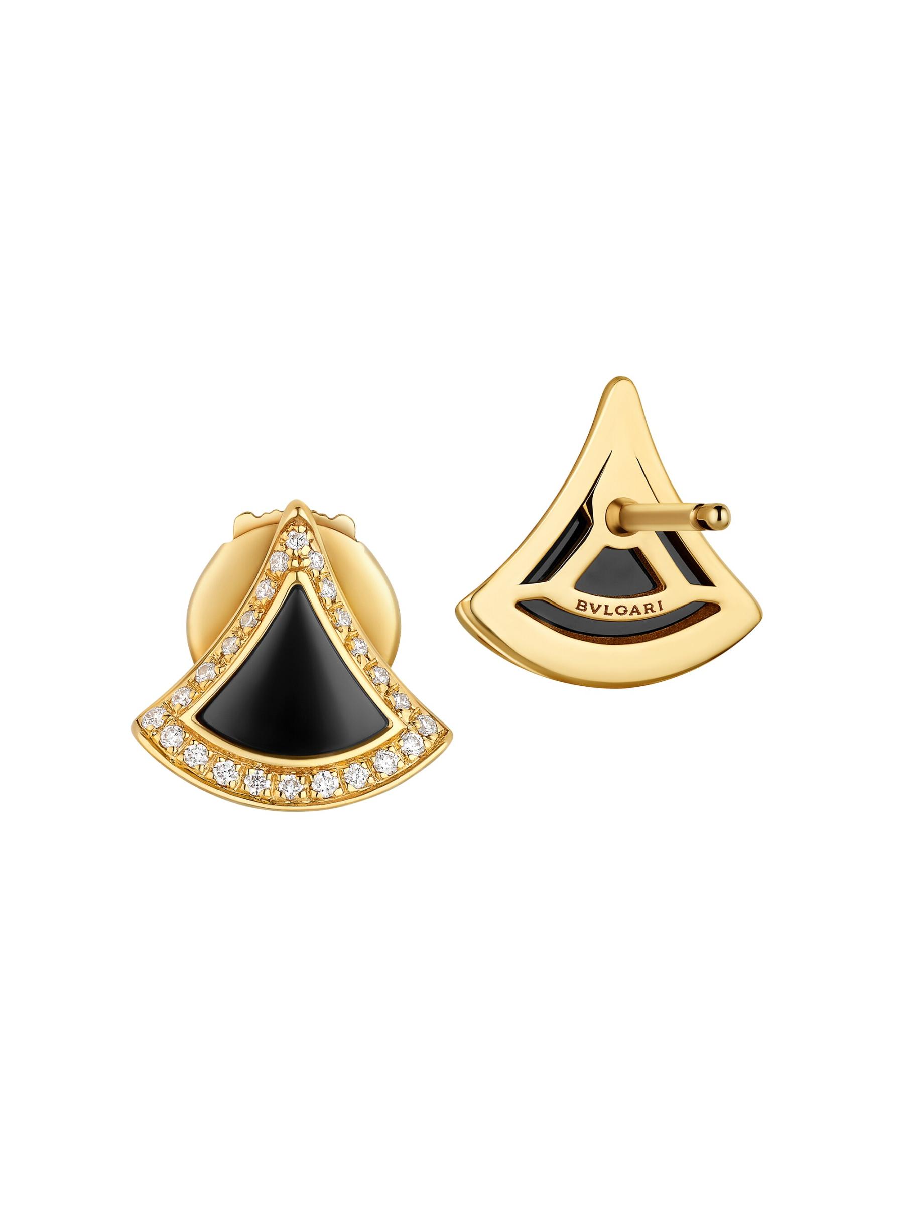 BVLGARI ブラック スタッズピアス 上品 BVLGARI ブラック スタッズピアス アクセサリー - アクセサリー