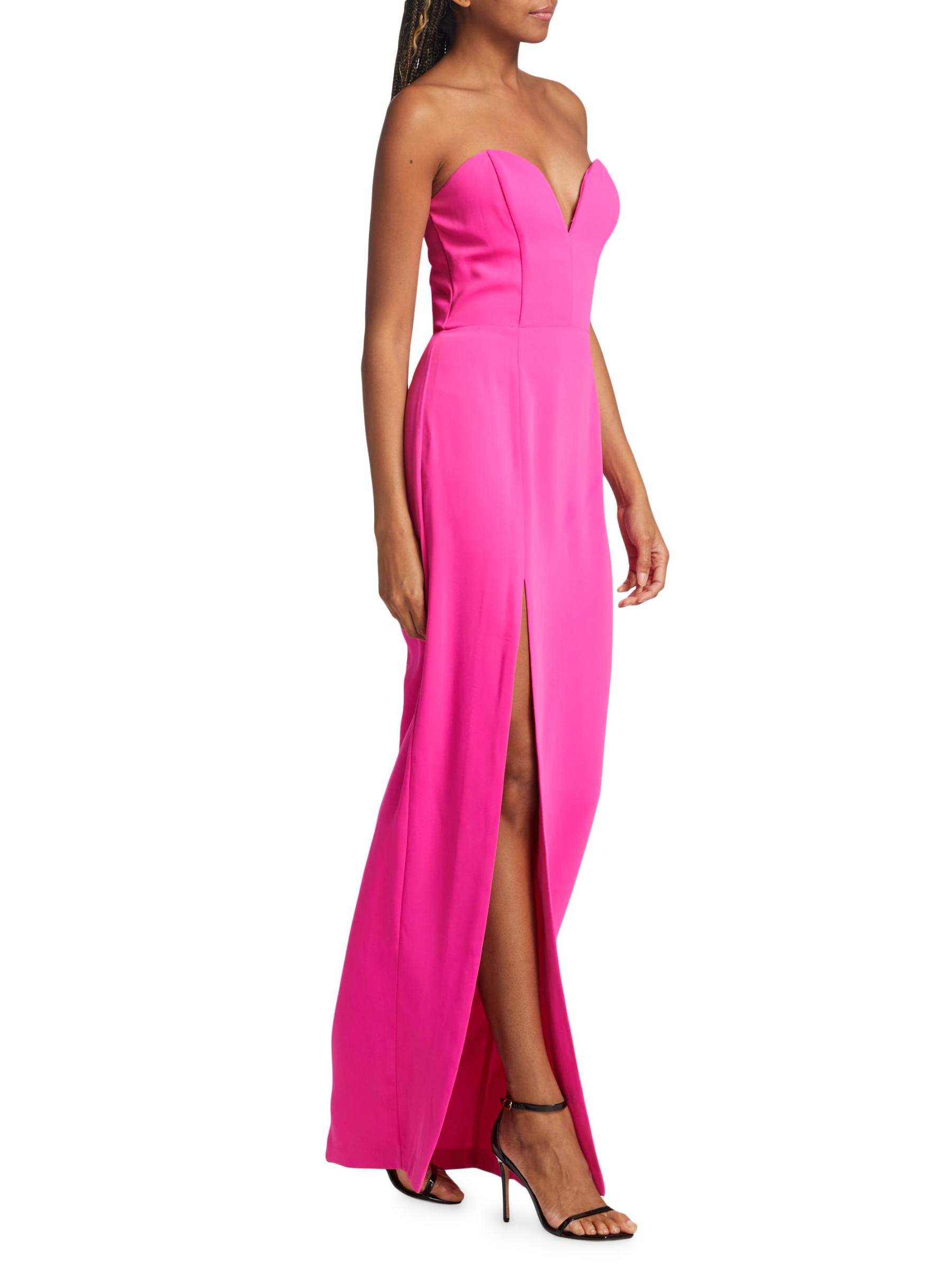 Shop Amanda Uprichard - Cherri Crepe Plunging Sweetheart