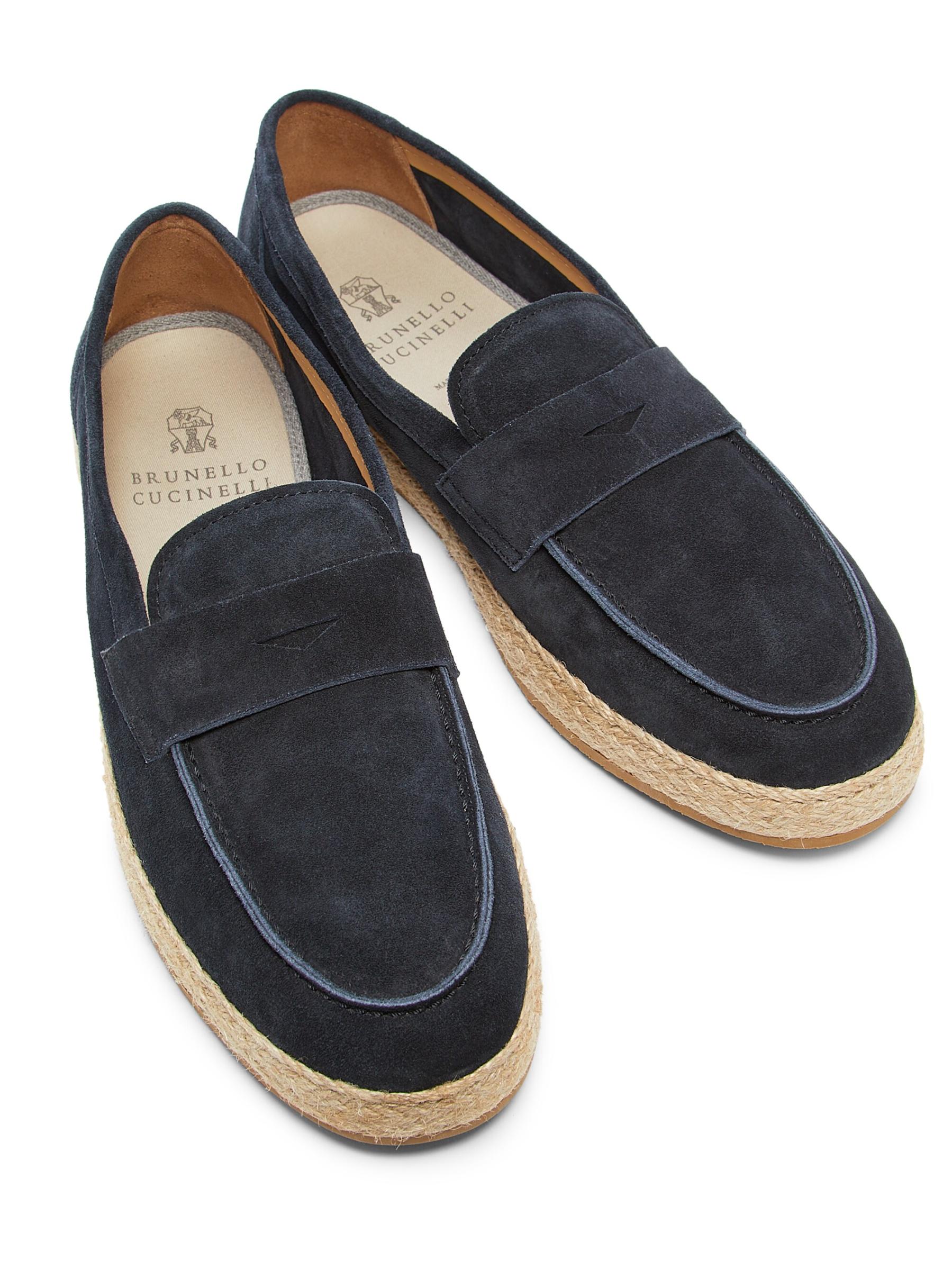 ソ*き様 ブルネロクチネリ エスパドリーユ ローファー ネイビー スエード 43 Brunello Cucinelli - スエードエスパドリーユローファー を