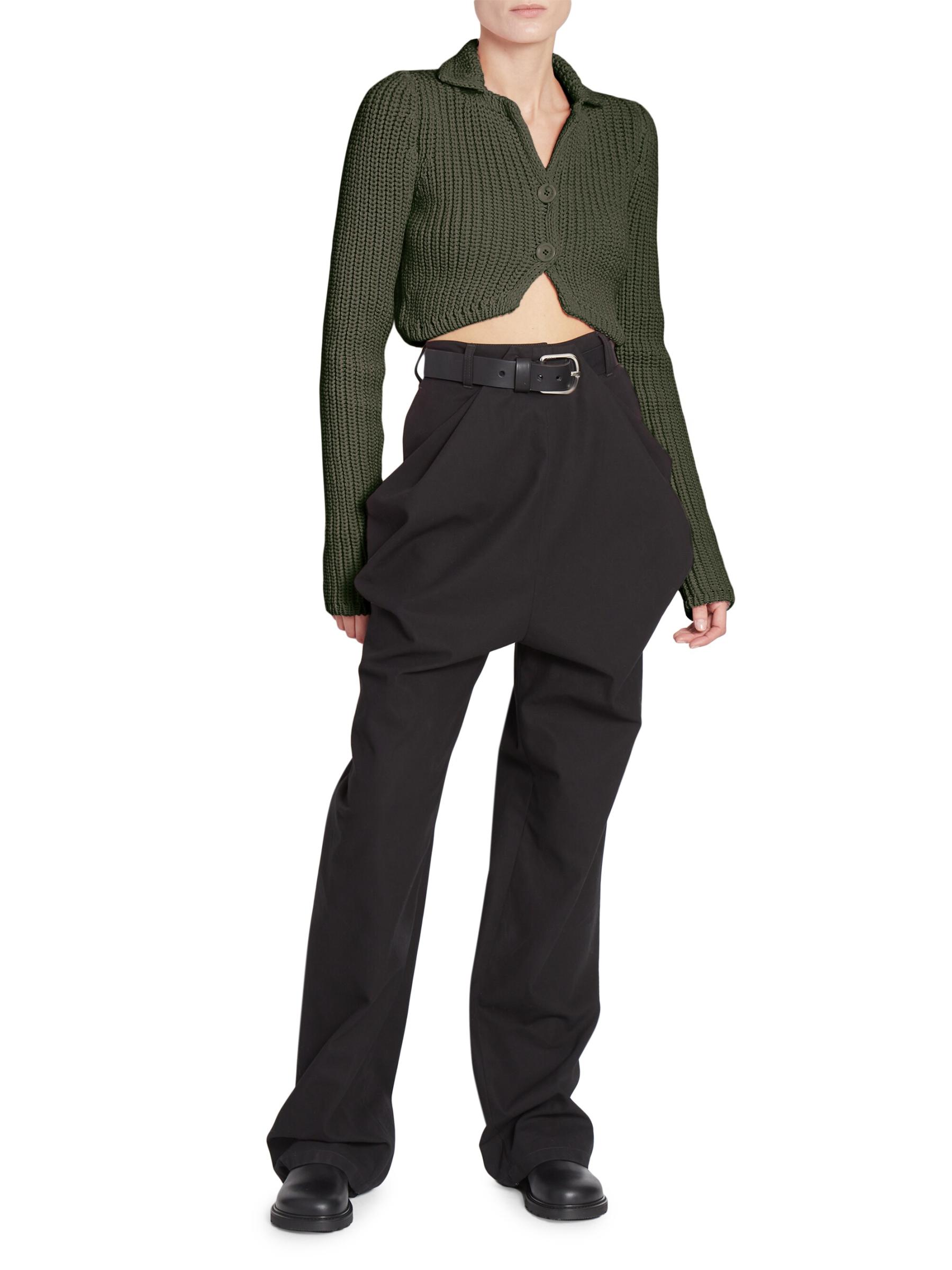 国内配送【LOEWE】ハイウエスト ストレートレッグ パンツ ロエベ パンツ ストレートレッグジーンズ[品番：AXEB0032583