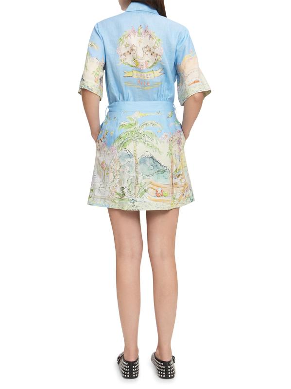 #3: فستان قصير مصور من أنوك - سكاي