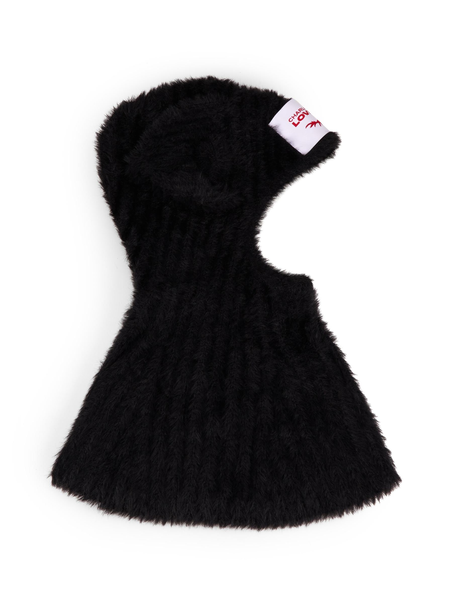 【Charles Jeffrey LOVERBOY】Fluffy Ears Balaclavaフーディー Charles Jeffrey LOVERBOY Black Fluffy Ears Balaclava Charles
