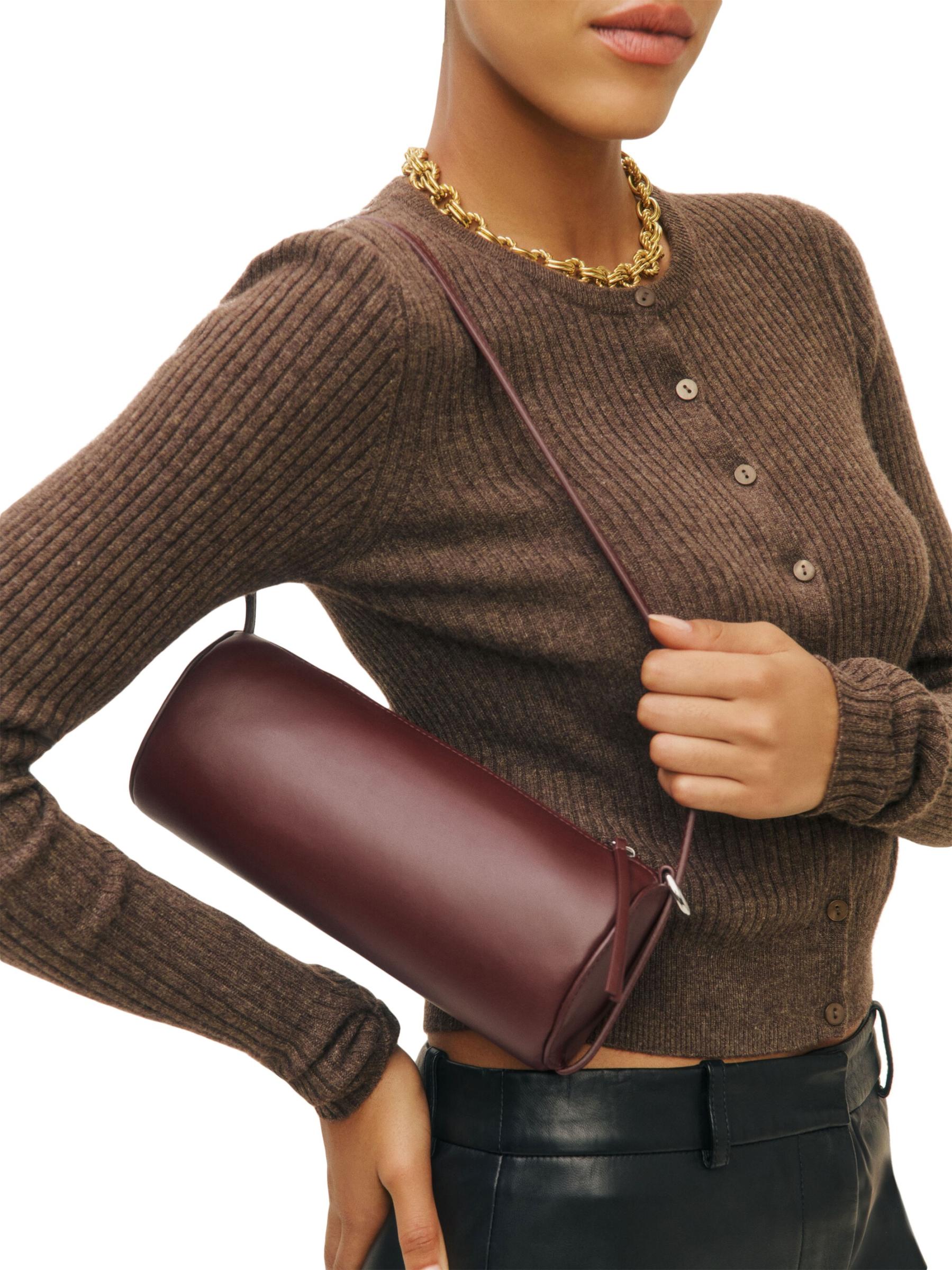 Shop Reformation - Simona Leather Cylinder Shoulder Bag