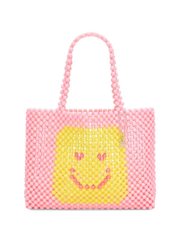 حقيبة سمايلي الصغيرة المزيّنة بالخرز للفتيات