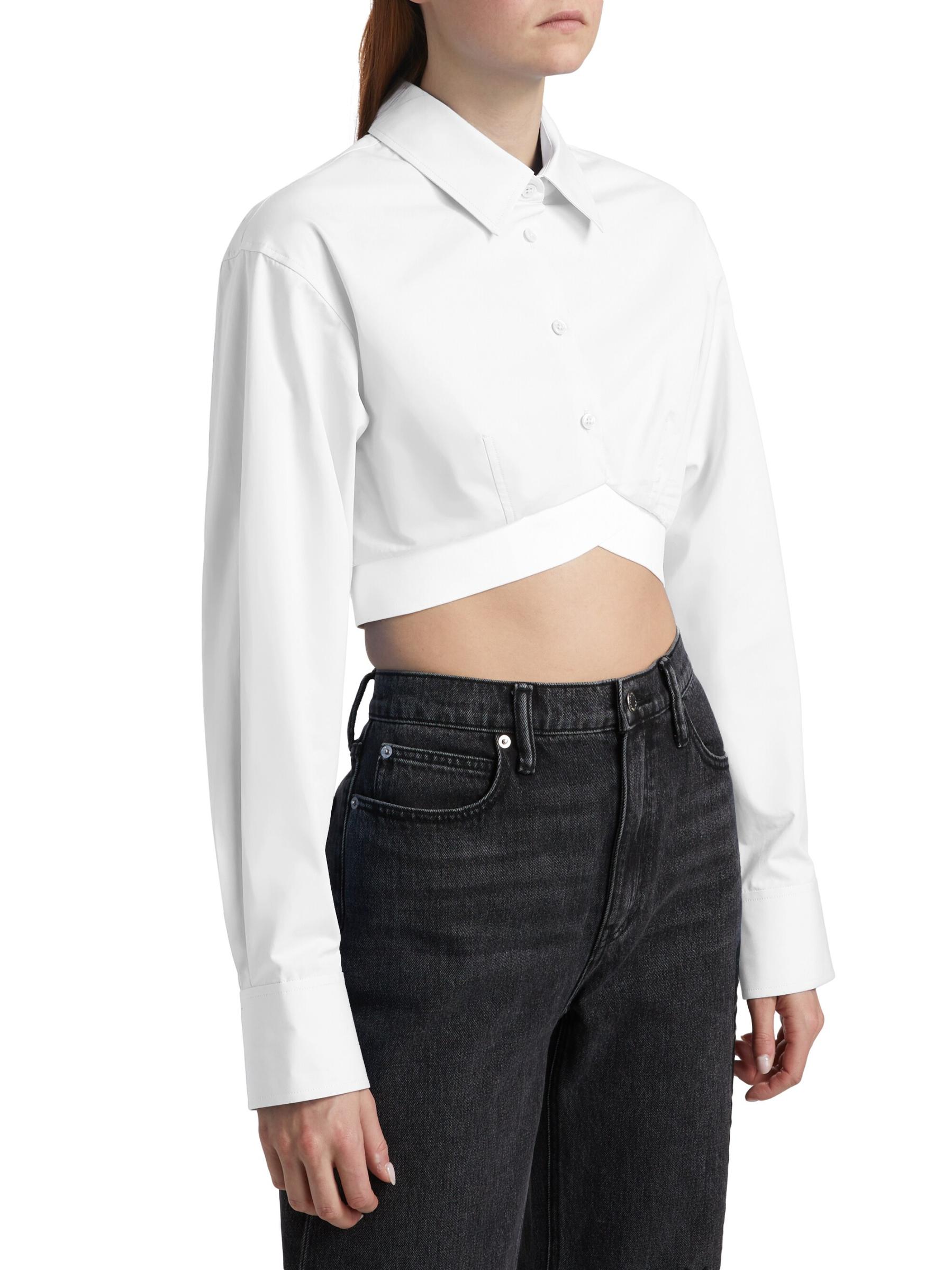 【関税&送料込】Alexander Wang Cropped Jersey Polo Shirt Alexander Wang Cropped Polo Shirt | italist