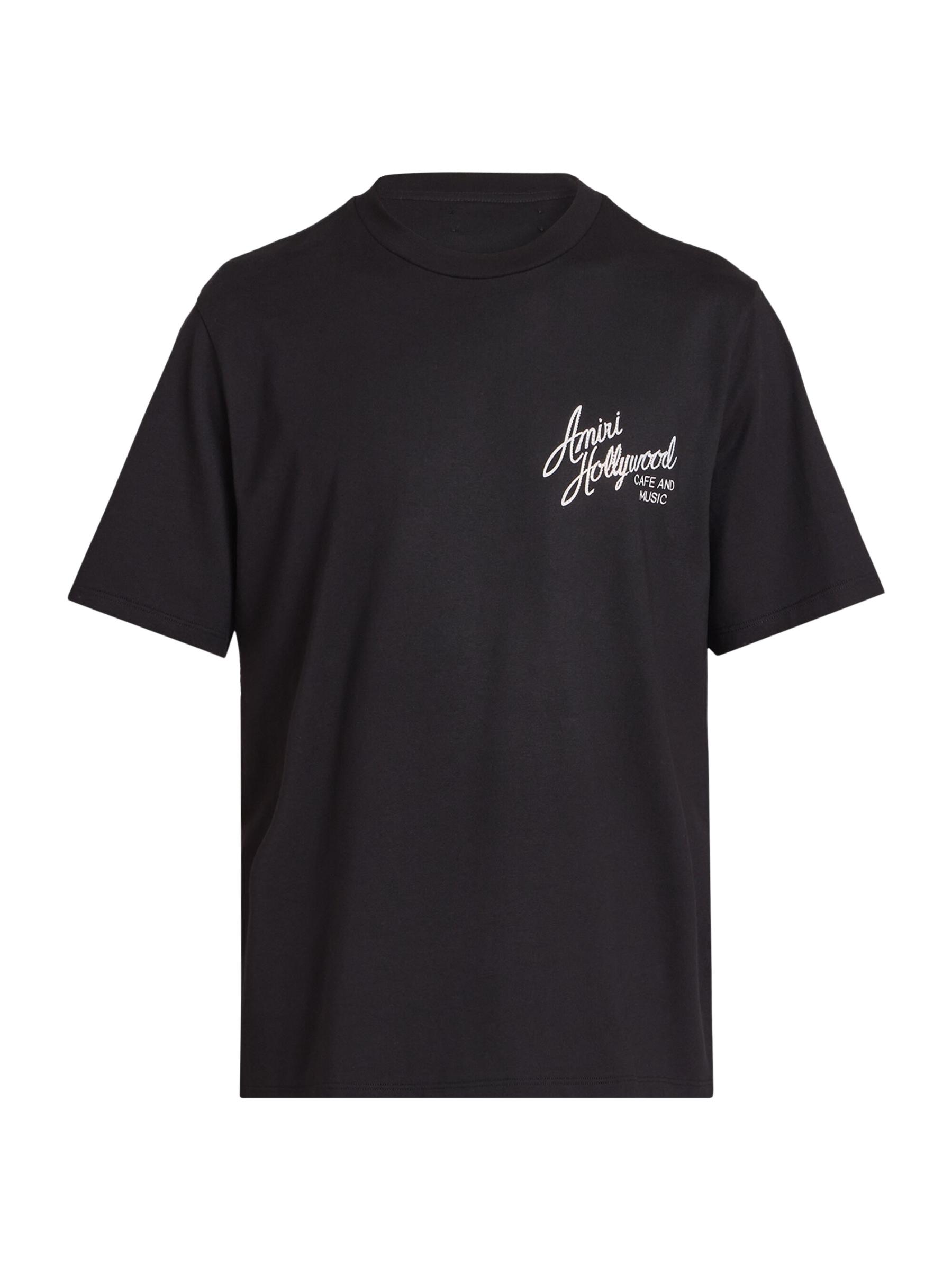 AMIRI Hollywood 半袖 ロゴ Tシャツ コットン Black 関税送料込 Shop Amiri - Hollywood Cotton Crewneck T-Shirt | Saks Fifth
