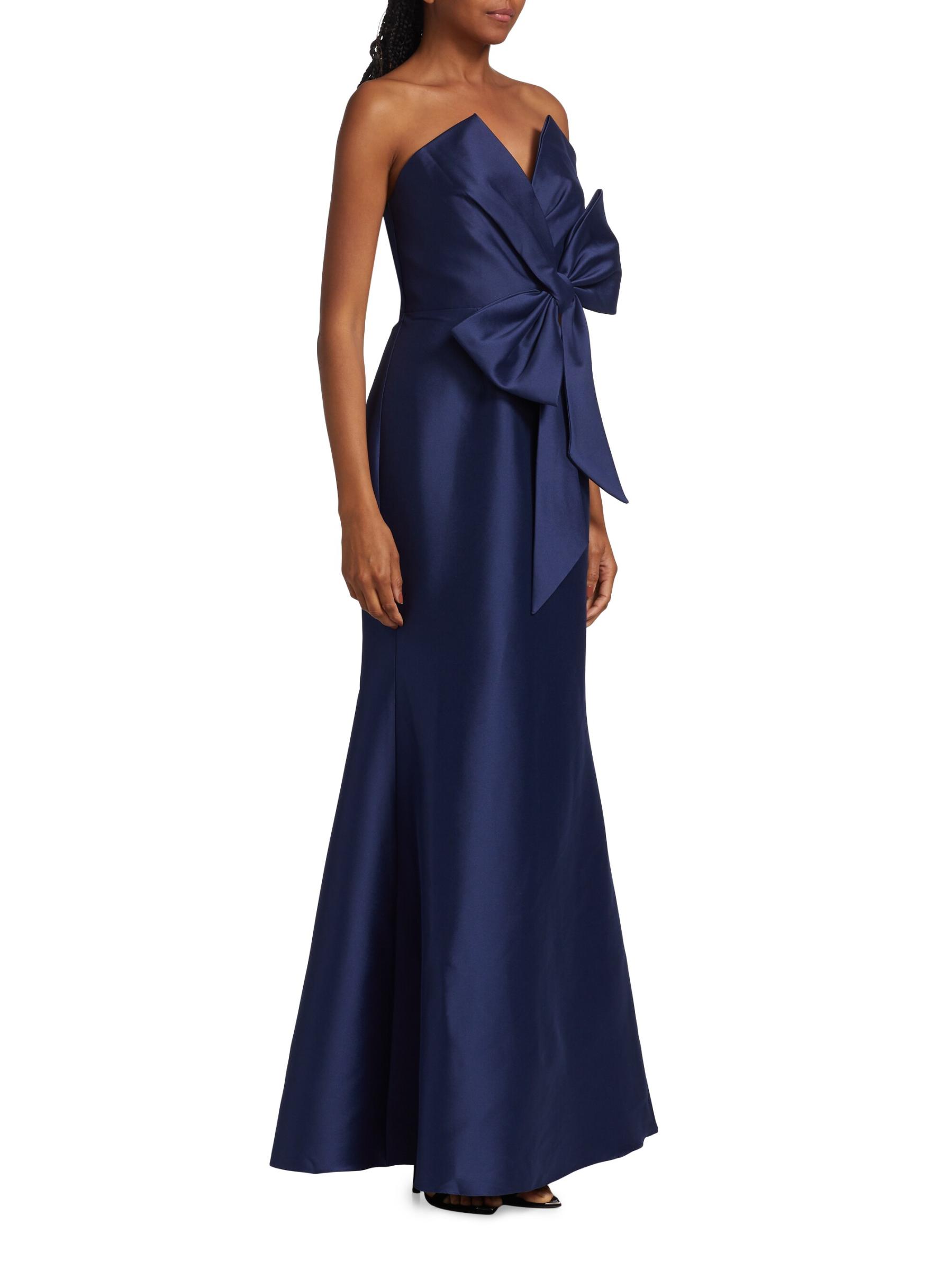 Shop Badgley Mischka - Strapless Bow Gown | Saks Fifth