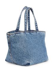 Shop Alexander Wang - Small Punch Logo Denim Tote Bag | Saks
