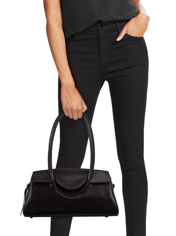 #2: حقيبة كتف من الجلد Maude - أسود